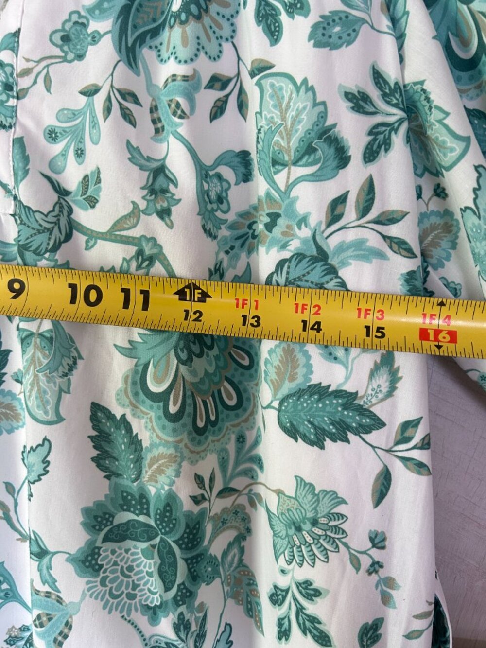 Current Air Tony Tiered Midi Dress in Green Floral Size M Puff Sleeve Pleated - Picture 13 of 15